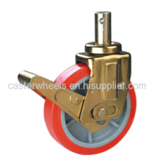 Adjustable scaffolding casters wheels