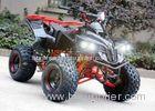 Single Cylinder 125cc Atv Quad Bike Four Wheelers 4 X 4 With Rear Rack / Bright Headlights