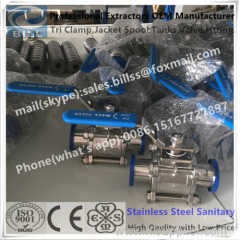 Stainless Steel Sanitary SS304 Tri Clamp Ball Valve with SS Handle
