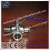 Stainless Steel Sanitary 3 way tri clamp ball valve