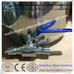 Stainless Steel Sanitary Threaded 2 way ball valve