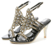 Open toe women high heel rhinestone sandals