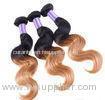 Honey Blonde Hair Ends Ombre Human Hair Extension With 3 Tone Color