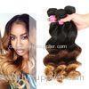 Peruvian Loose Wave Ombre Human Hair Extensions 3 Tone Ombre Hair Weave