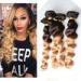 10" - 26" Brazilian Ombre Remy Human Hair Extensions Loose Wave 1B / 27 Blonde Hair