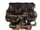 Heat Friendly Natural Curly Hair Wigs Double Weft Clip In Hair Extensions