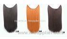 Synthetic Fibre Hair Extensions Straight Double Drawn Human Hair Wefts