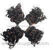 Short 8" Black Synthetic Hair Extensions Highlight With High Temperature Fiber