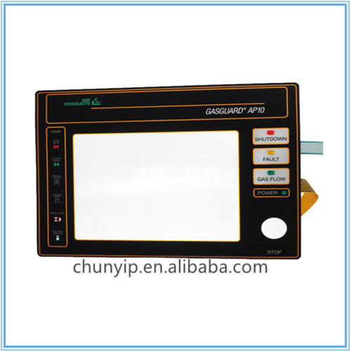 FPC membrane switch with LED and transparent lcd display