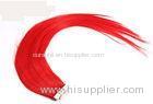 Washable Straight Single Drawn Red Hair Extensions Human Hair 16-24 Inches