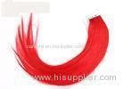 Soft Smooth Red Tape In Hair Extensions Double Side PU Skin Weft