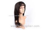 100% Unprocessed Dark Brown Human Hair Lace Front Wigs With Baby Hair