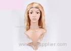 100 Human Hair Half Human Lace Front Wigs Piano Blond And Brown With Straps