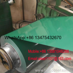 Green color PPGL prepainted galavlume steel coil