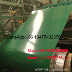 Green color PPGL prepainted galavlume steel coil