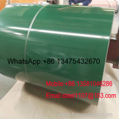 Green color PPGL prepainted galavlume steel coil