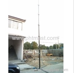 9m portable lockable Pneumatic Telescopic Mast 30kg payloads