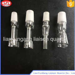 quartz nail with joint short cut frosted quartz glass tubing crystal smoking pyrex pipes for smoking tube