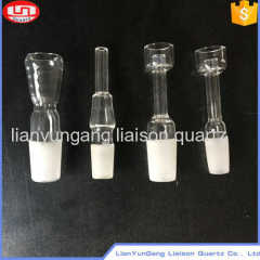 quartz nail with joint short cut frosted quartz glass tubing crystal smoking pyrex pipes for smoking tube