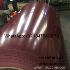 Ral 3005 red color coated ppgi galvanized steel coil manufacture