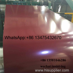 Ral 3005 red color coated ppgi galvanized steel coil manufacture