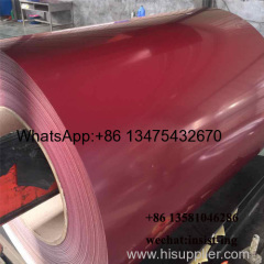 Ral 3005 red color coated ppgi galvanized steel coil manufacture