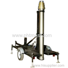 21m Mobile Pneumatic telescopic mast trailer system