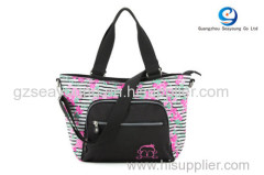 High quality fashion ladies bag large capacity shoulder hand bag folding nylon girls daily bag