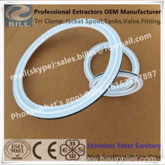 Tri Clamp Gasket with PTFE and viton seal-ring with compound material