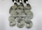 1b / Gray Remy Human Hair Extensions Two Tone Color 16