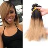 7A Ombre Human Hair Extensions Brazilian Virgin Hair Straight Color 1B / 27