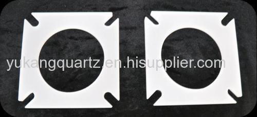 /round/square Frosted or polished Quartz Glass Flange For connecting