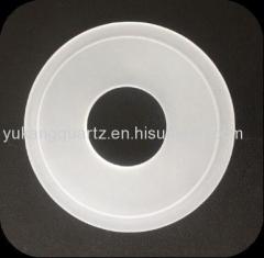 /round/square Frosted or polished Quartz Glass Flange For connecting