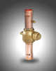 Cast brass ball valve for refrigeration system