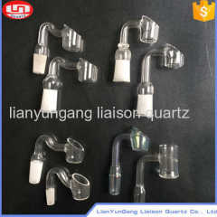 Domeless club banger quartz nail with 45 degree side pocket- Male/Female Joint factory price! Real quartz Best quality