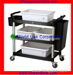 Top Quality Heavy Loading Plastic Rolling Service Carts