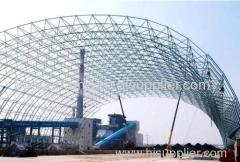 Steel structure building space frame dry coal shed