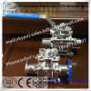 Stainless Steel Sanitary Tri Clamp 3piece 2 way Ball Valve with teflon gasket
