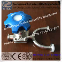 Sanitary Stainless Steel U type manual tri clamped end diaphragm Valve