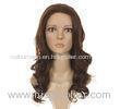 Piano Blond and Brown Lace Front Human Hair Wigs With Straps / Combs