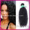 Kinky Curl Indian Human Hair Extensions Natural Black Without Chemical