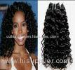 Jet Black Indian Remy Human Hair / Kinky Curly Virgin Hair No Fiber