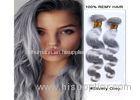 Indian Gray Human Hair Body Wave / Straight Fashion Style 16