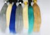 Indian Human Hair Gray Color / Colorful Human Hair Extension Fashion Style