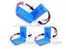 Blue PVC Wrap Medical Equipment Battery 7.4V 650mah With PCM / Connector