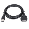 2 x BLACK USB Sync Data Charger Cable Cord iphone 4S 4G ipod Nano Touch Video