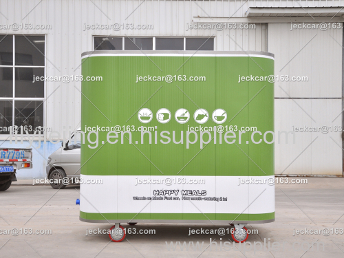 Unmovable food vending trailer