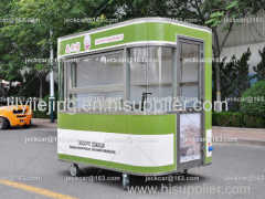 Unmovable food vending trailer