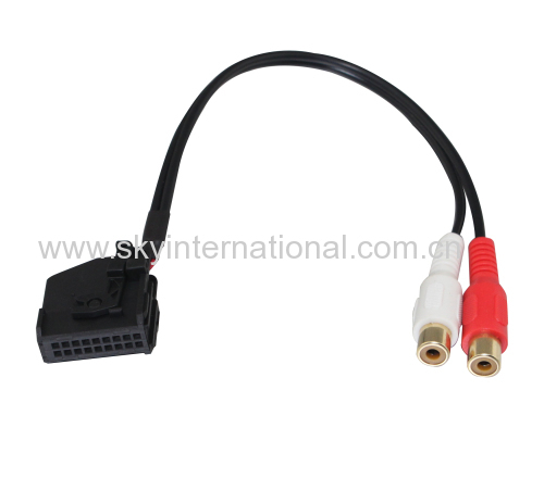 Aux-In Adapter To 2 Rca Jack For Seat Skoda Vw Mfd2 Rns Rns2