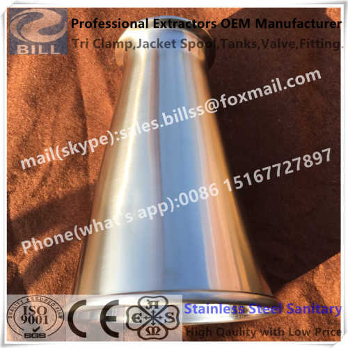 Sanitary Stainless Steel Concentric Reducer with Hopper Roller